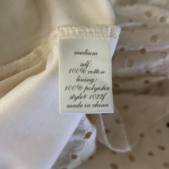 Blue Rain Strapless Guipure Eyelet lace Dress Size Medium - Picture 12 of 13